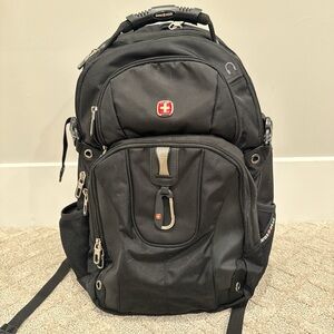 SwissGear smart scan Black Backpack with Red Logo